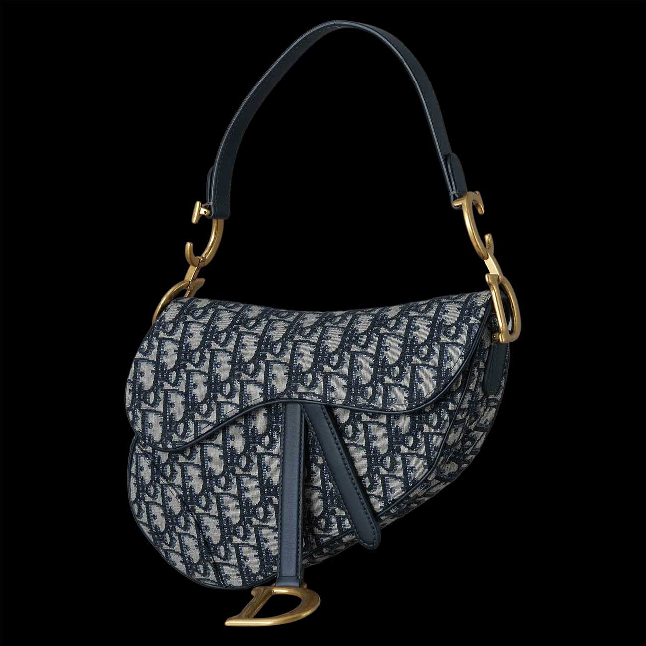 CHRISTIAN DIOR(USED)크리스찬디올 오블리크 새들백 미듐 & 스트랩